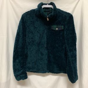Pendleton blue fuzzy faux sheepskin zip up jacket •Size Small